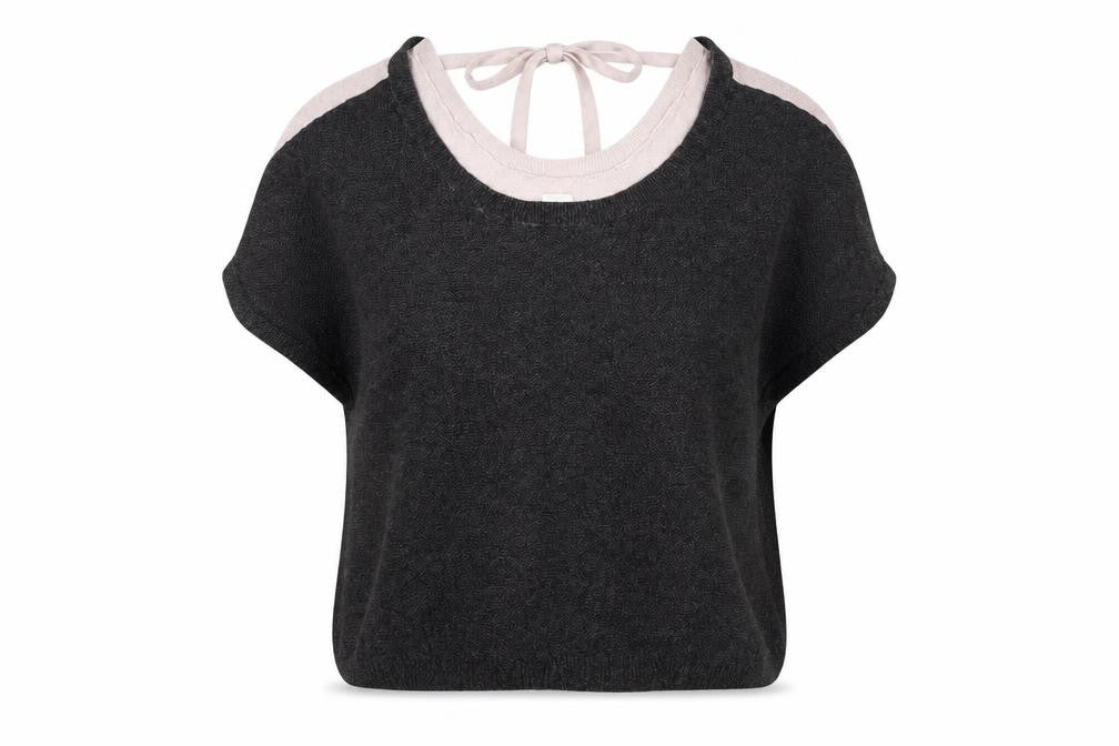 Saint Tropez  Womens Black Paisley  Basic T-Shirt Size S