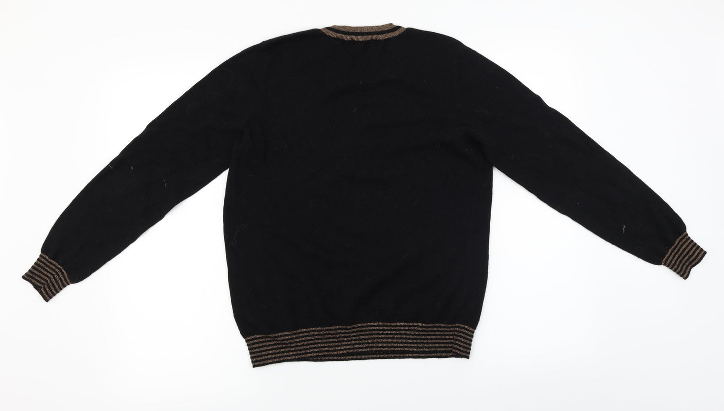 jeff Womens Black   Pullover Jumper Size XS