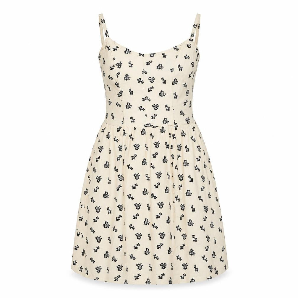 H&M Womens Beige Floral  A-Line  Size S