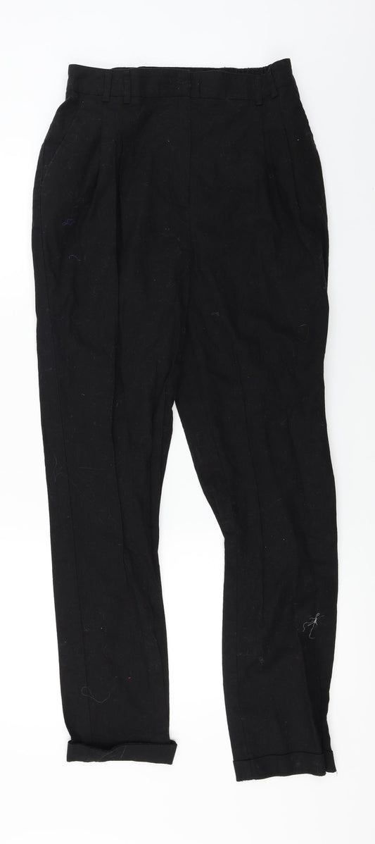 ASOS  Womens Black Houndstooth  Trousers  Size 10 L27 in
