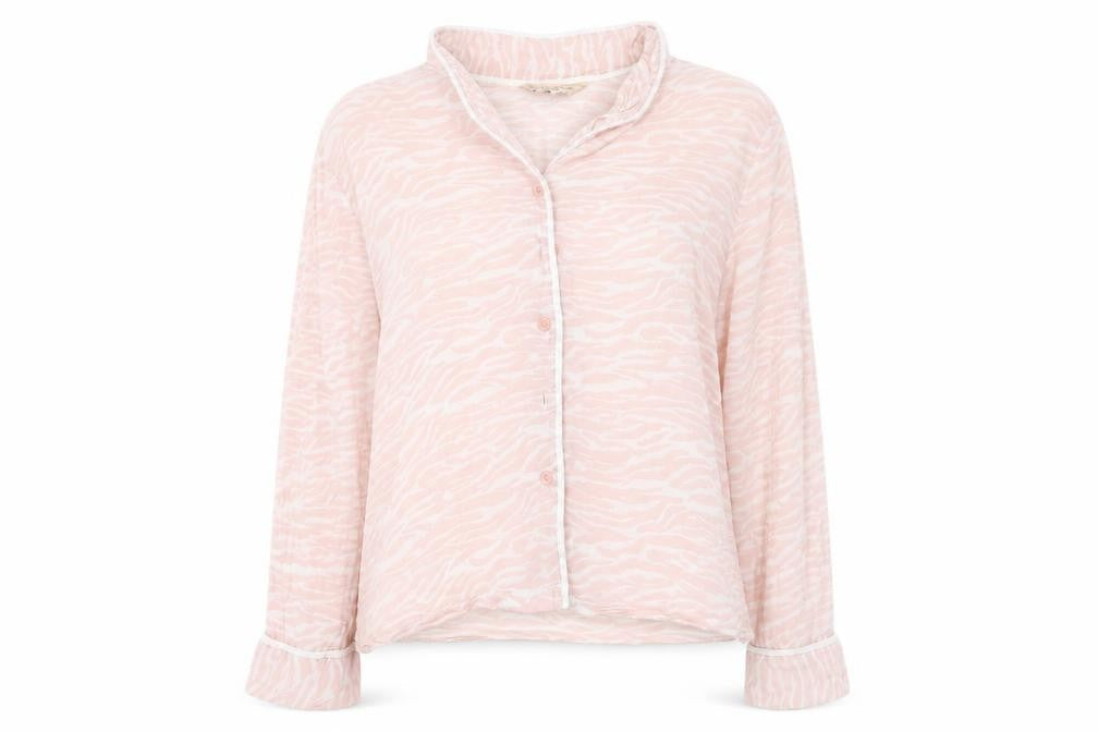 Dorothy Perkins  Womens Pink Animal Print  Basic Button-Up Size M