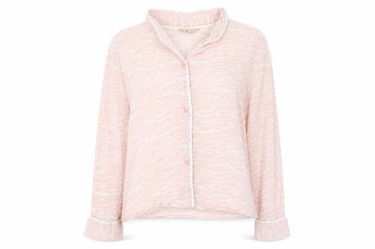 Dorothy Perkins  Womens Pink Animal Print  Basic Button-Up Size M