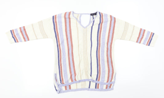 Marks and Spencer  Womens Ivory Striped  Basic Blouse Size 10