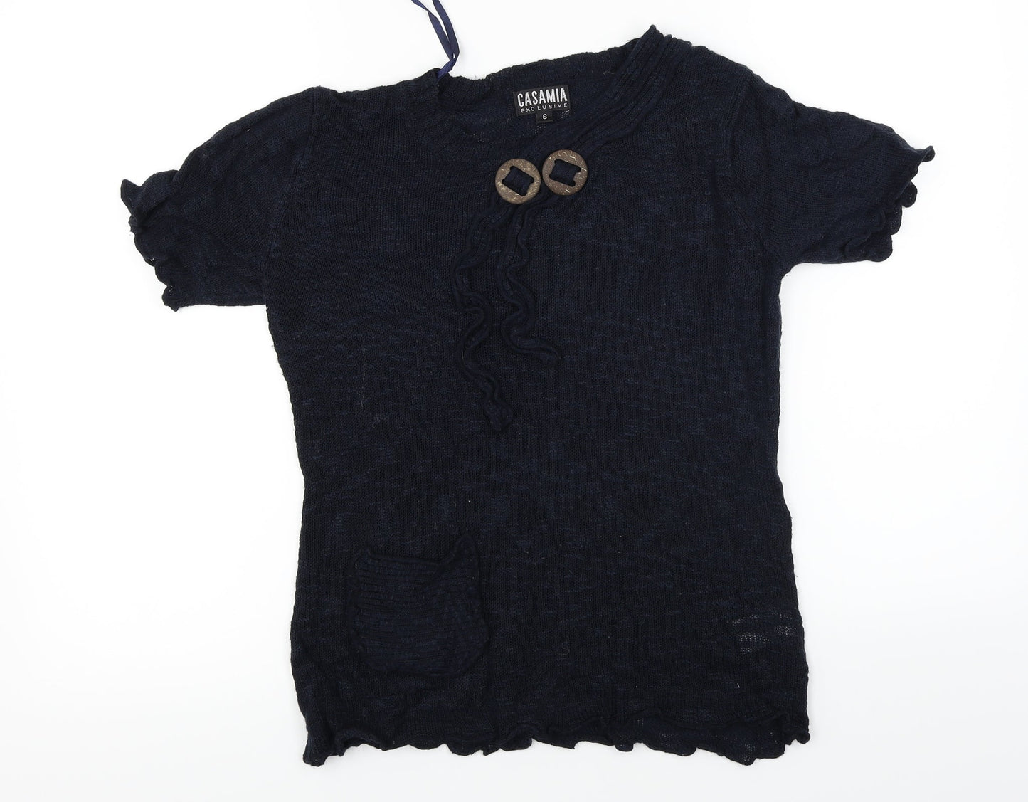 cashmia Womens Blue   Pullover Jumper Size S