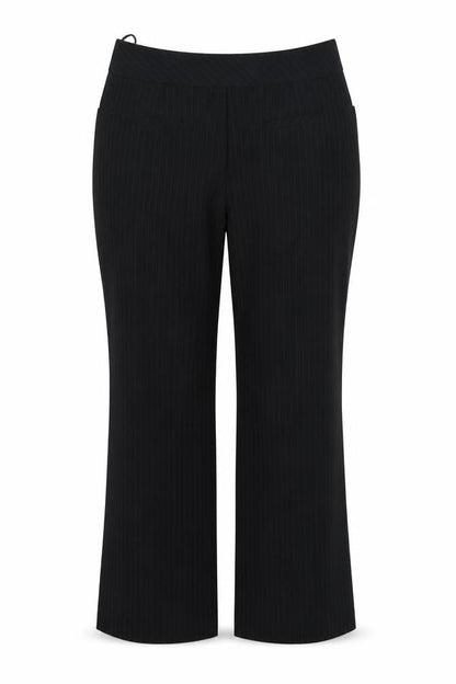 Tu Womens Black Striped  Trousers  Size 14 L31 in