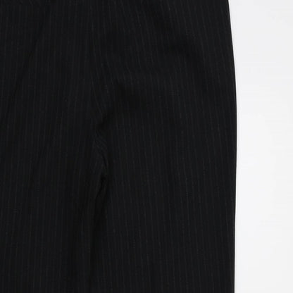 Tu Womens Black Striped  Trousers  Size 14 L31 in