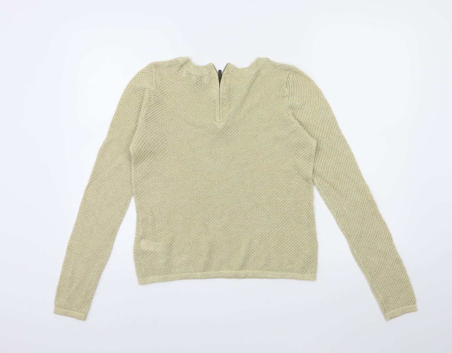NEXT Womens Gold  Knit Pullover Jumper Size 6