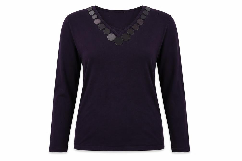 TIGI Womens Purple   Pullover Jumper Size 14