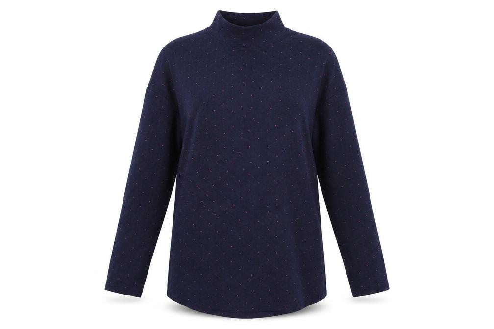 Marks & Spencer Womens Blue Polka Dot Knit Pullover Jumper Size 12
