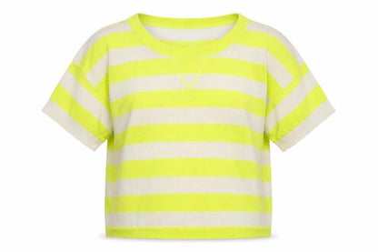 Mango Womens Yellow Striped Knit Pullover Jumper Size S