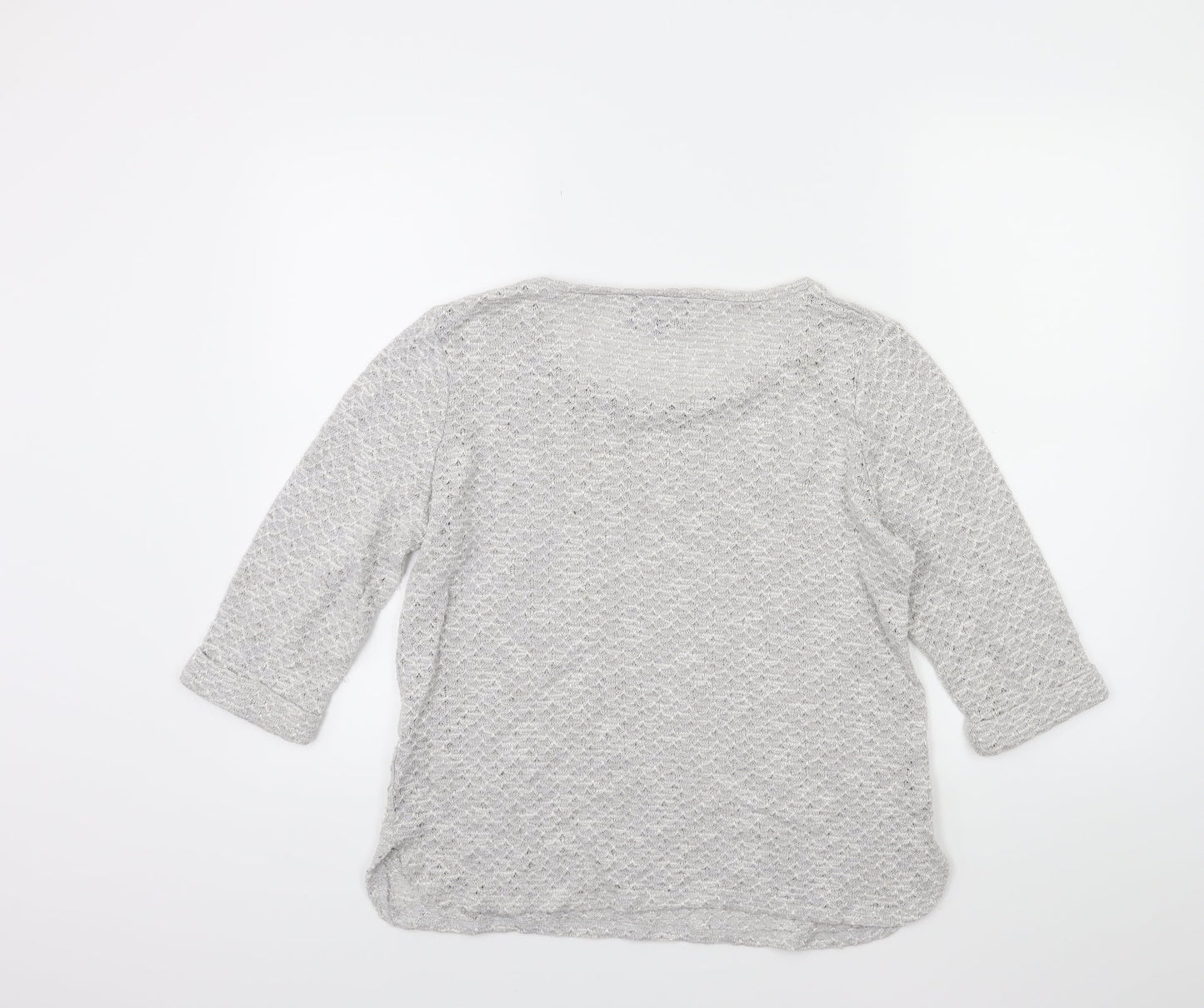 New Look Womens Grey  Knit Pullover Jumper Size 16