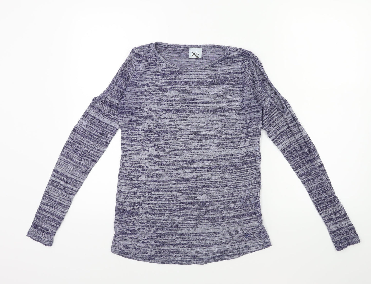 X Womens Blue   Pullover Jumper Size S  - Open Shoulder