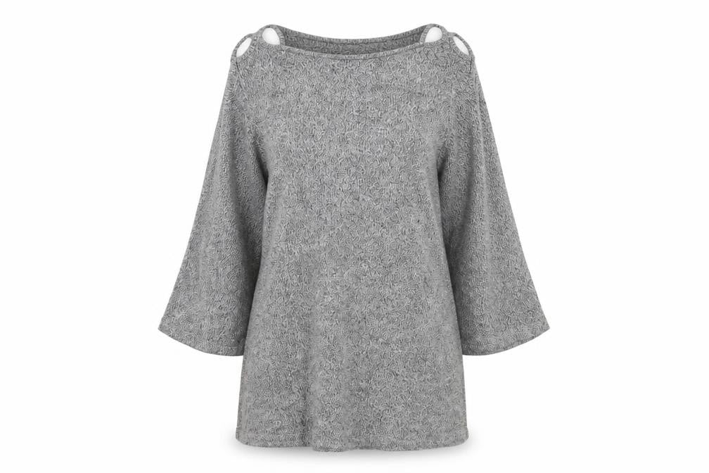 Pull&Bear Womens Grey   Pullover Jumper Size S  - Open Shoulder
