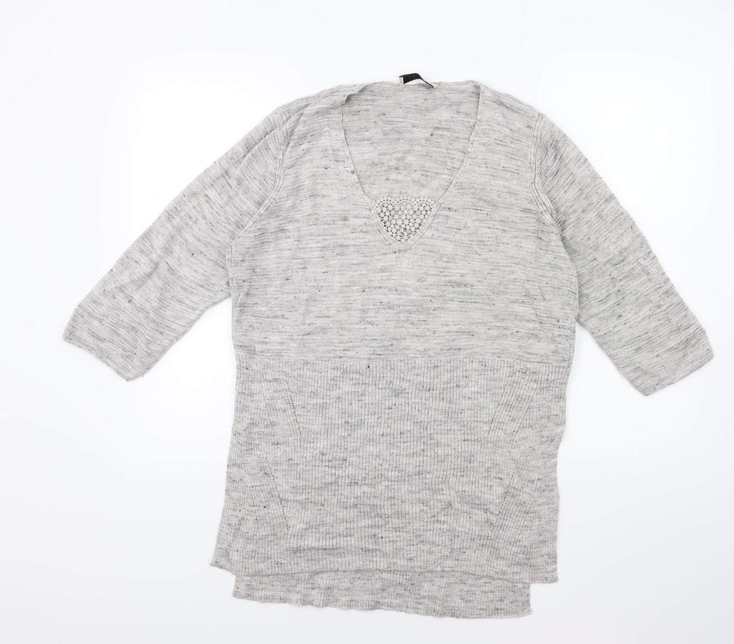 Marks and Spencer Womens Grey  Knit Pullover Jumper Size 14