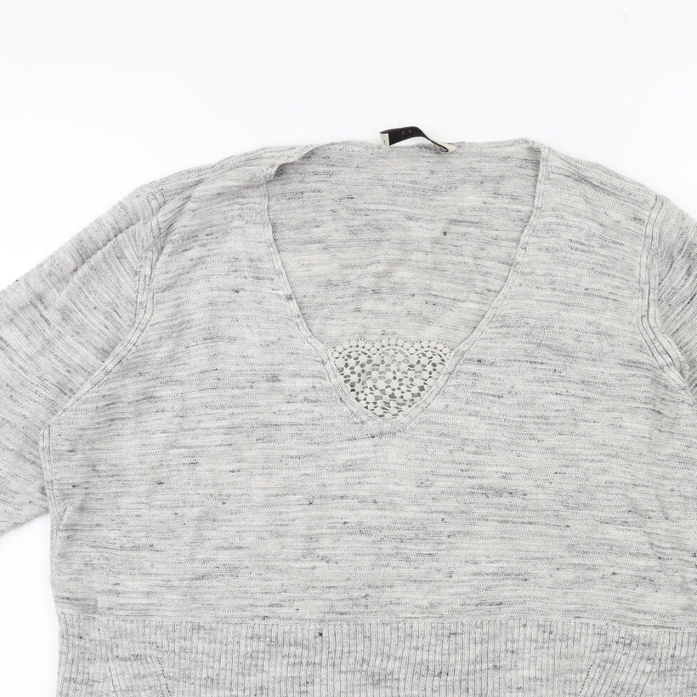 Marks and Spencer Womens Grey  Knit Pullover Jumper Size 14