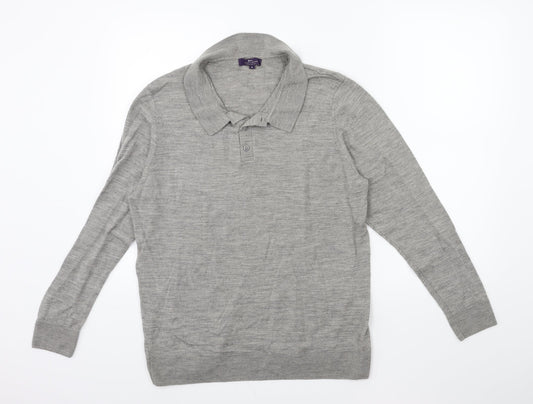 Tailor & Cutter Mens Grey  Knit Pullover Jumper Size XL