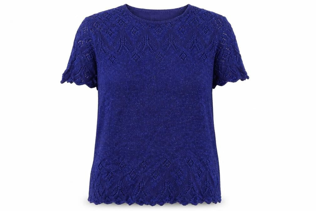 EWM Womens Blue  Knit Pullover Jumper Size 14