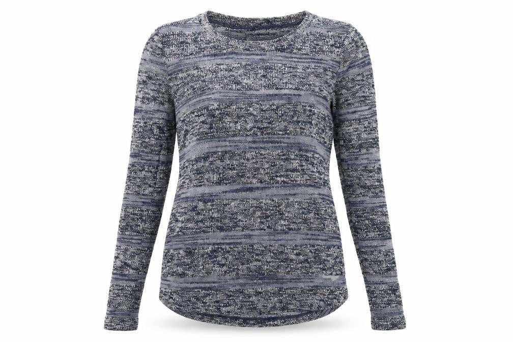 New Look Womens Blue Striped Knit Pullover Jumper Size 10