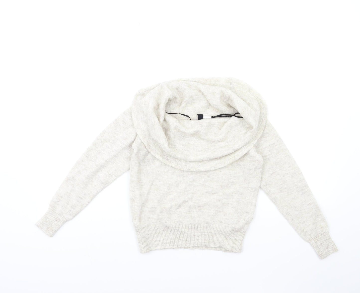 H&M Womens Beige  Knit Pullover Jumper Size XS