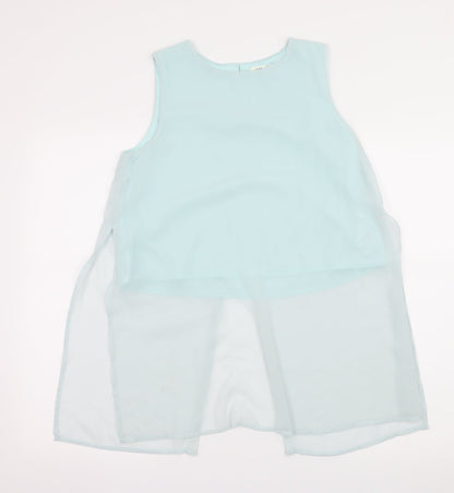 H&M Girls Blue  Chiffon Basic Blouse Size 14 Years