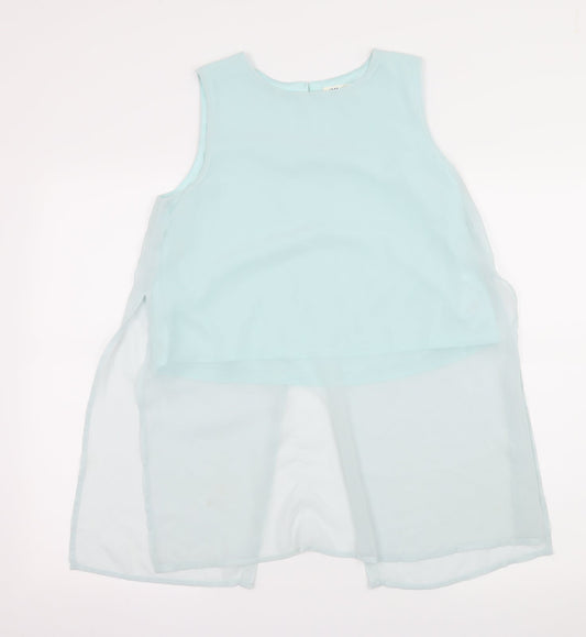 H&M Girls Blue  Chiffon Basic Blouse Size 14 Years