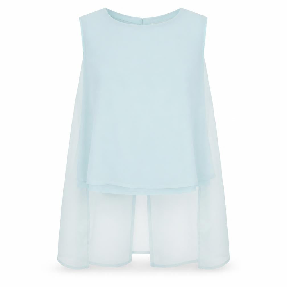 H&M Girls Blue  Chiffon Basic Blouse Size 14 Years
