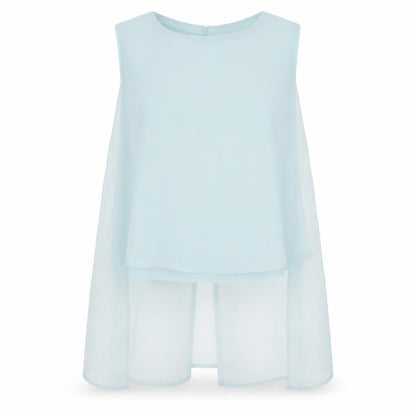 H&M Girls Blue  Chiffon Basic Blouse Size 14 Years