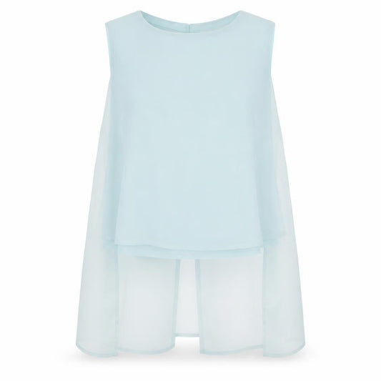 H&M Girls Blue  Chiffon Basic Blouse Size 14 Years