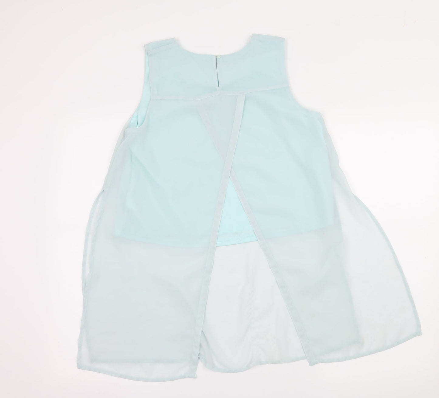 H&M Girls Blue  Chiffon Basic Blouse Size 14 Years