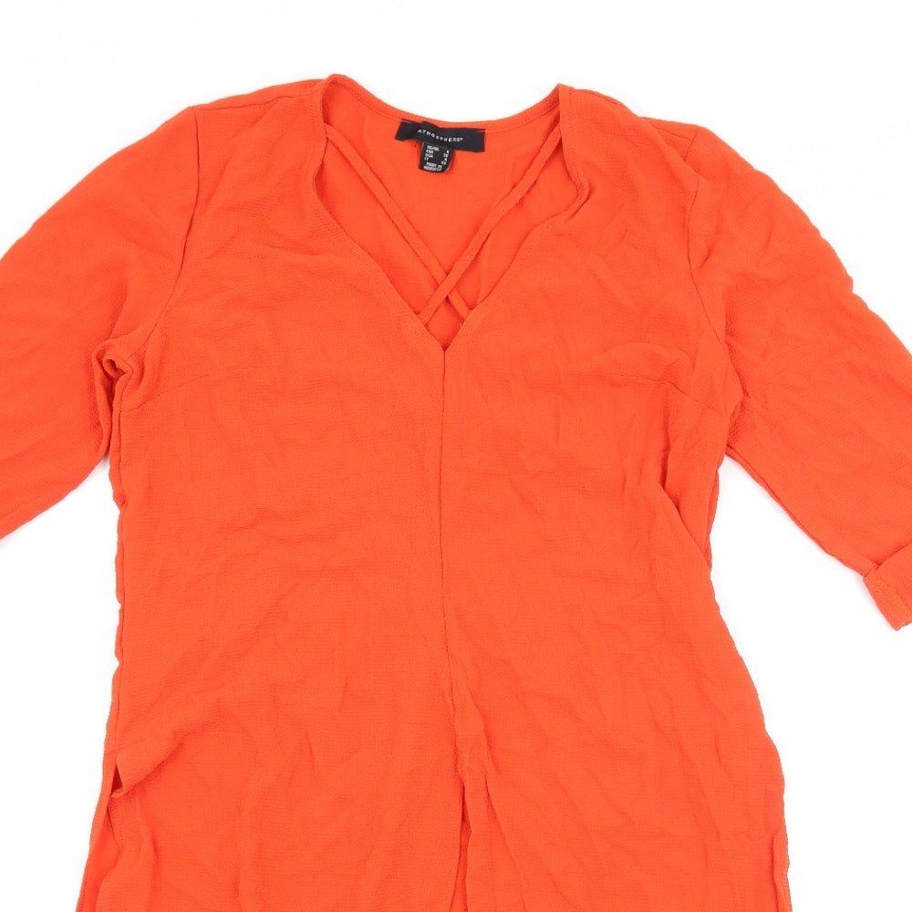 Atmosphere Womens Orange   Basic Blouse Size 8
