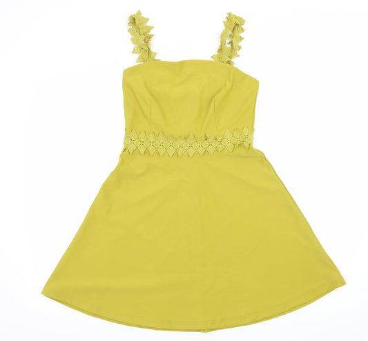 Luc-ce Womens Green   Skater Dress  Size S