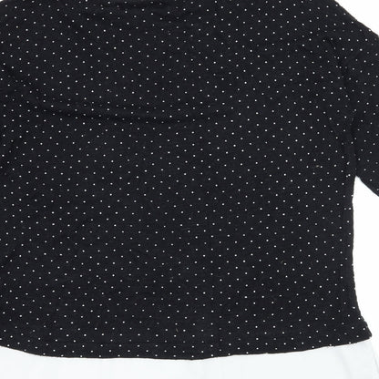 Stradivarius Womens Beige Polka Dot Jersey Basic T-Shirt Size M
