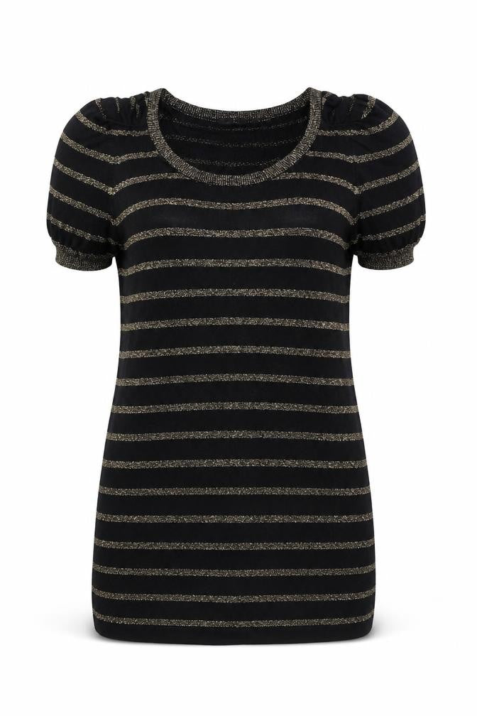George Womens Black Striped  Pullover Jumper Size 12