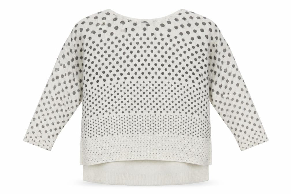 Mango Womens Beige Polka Dot  Pullover Jumper Size M