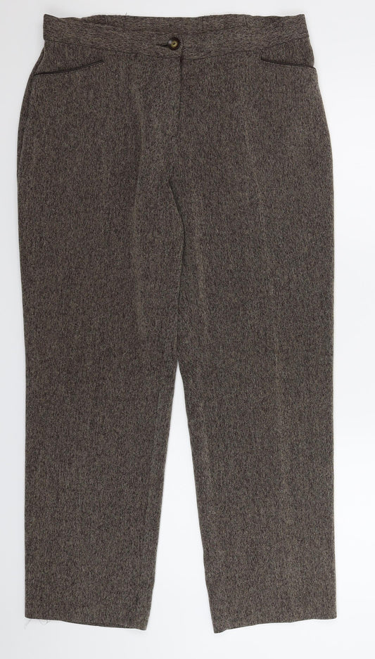 Marks and Spencer Womens Grey   Trousers  Size 14 L28 in
