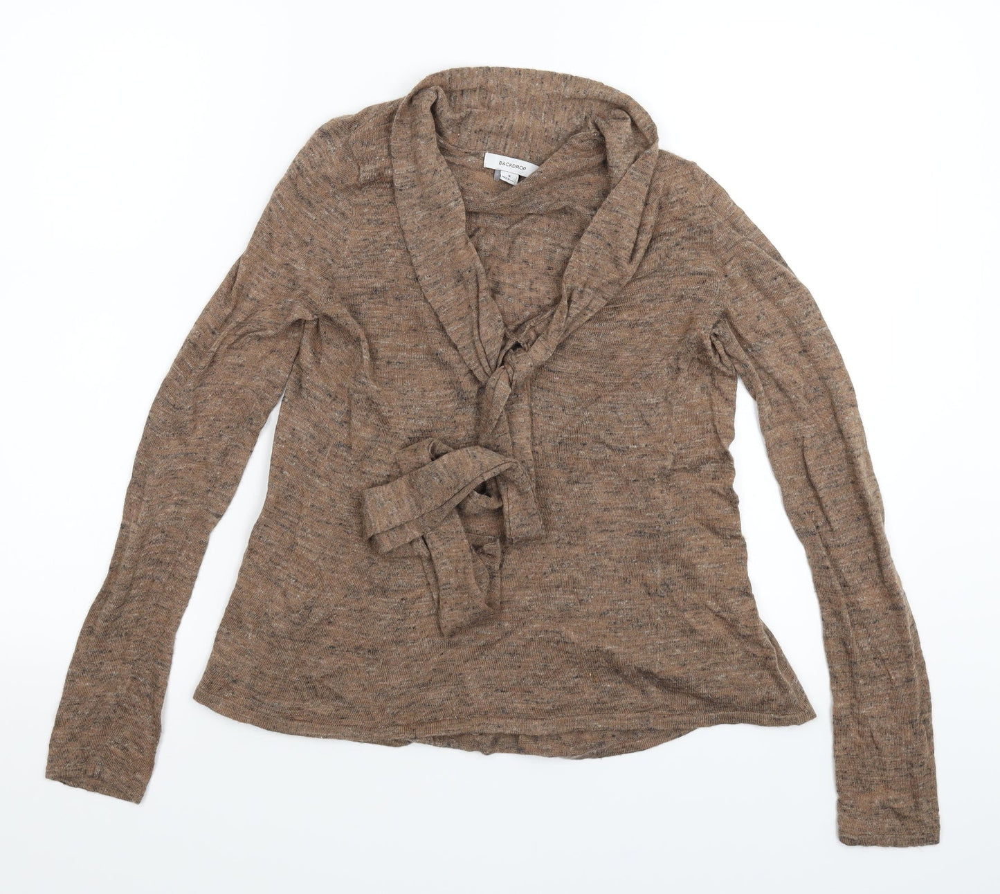 Backdrop Womens Grey  Knit Pullover Jumper Size S