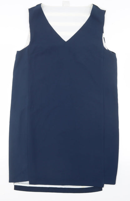 Additional front view of Vera Moda women’s blue striped shift, size L