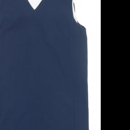 Close-up detail of Vera Moda women’s blue striped shift, size L