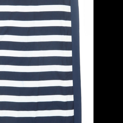 Brand and care label for Vera Moda women’s blue striped shift, size L