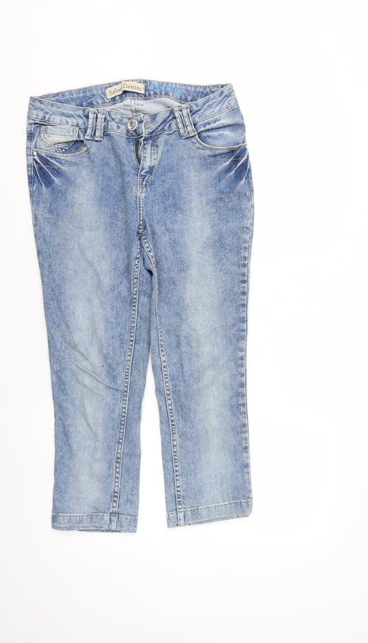 Select Denim Womens Blue  Denim Straight Jeans Size 12 L23 in