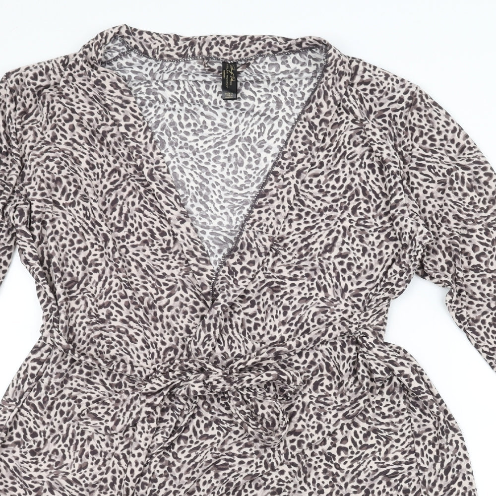 Marilyn Monroe Womens Purple Animal Print  A-Line  Size S