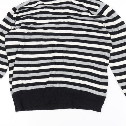 BHS Womens Blue Striped  Pullover Jumper Size 10