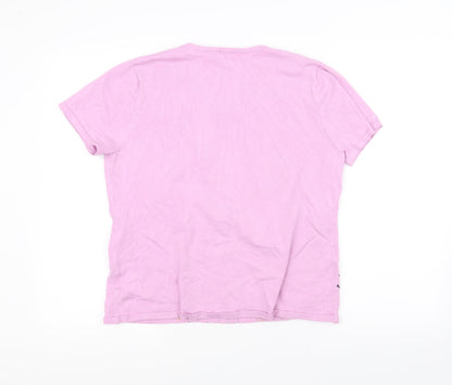 Casamia Womens Pink Basic T-Shirt Size M