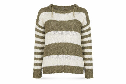F&F Womens Brown Striped Knit Pullover Jumper Size 12
