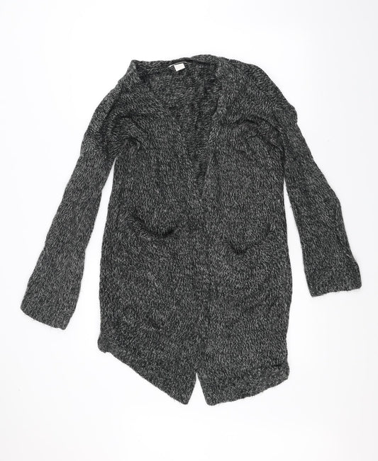 H&M Womens Grey  Knit Jacket Coatigan Size XS