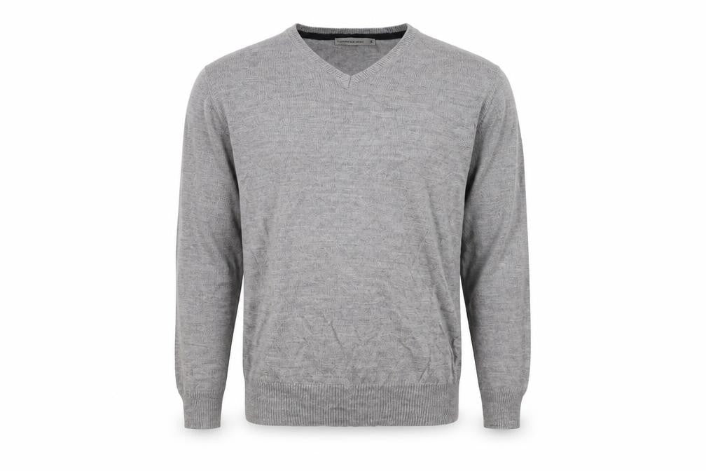 Cedarwood State Mens Grey Knit Pullover Jumper Size S
