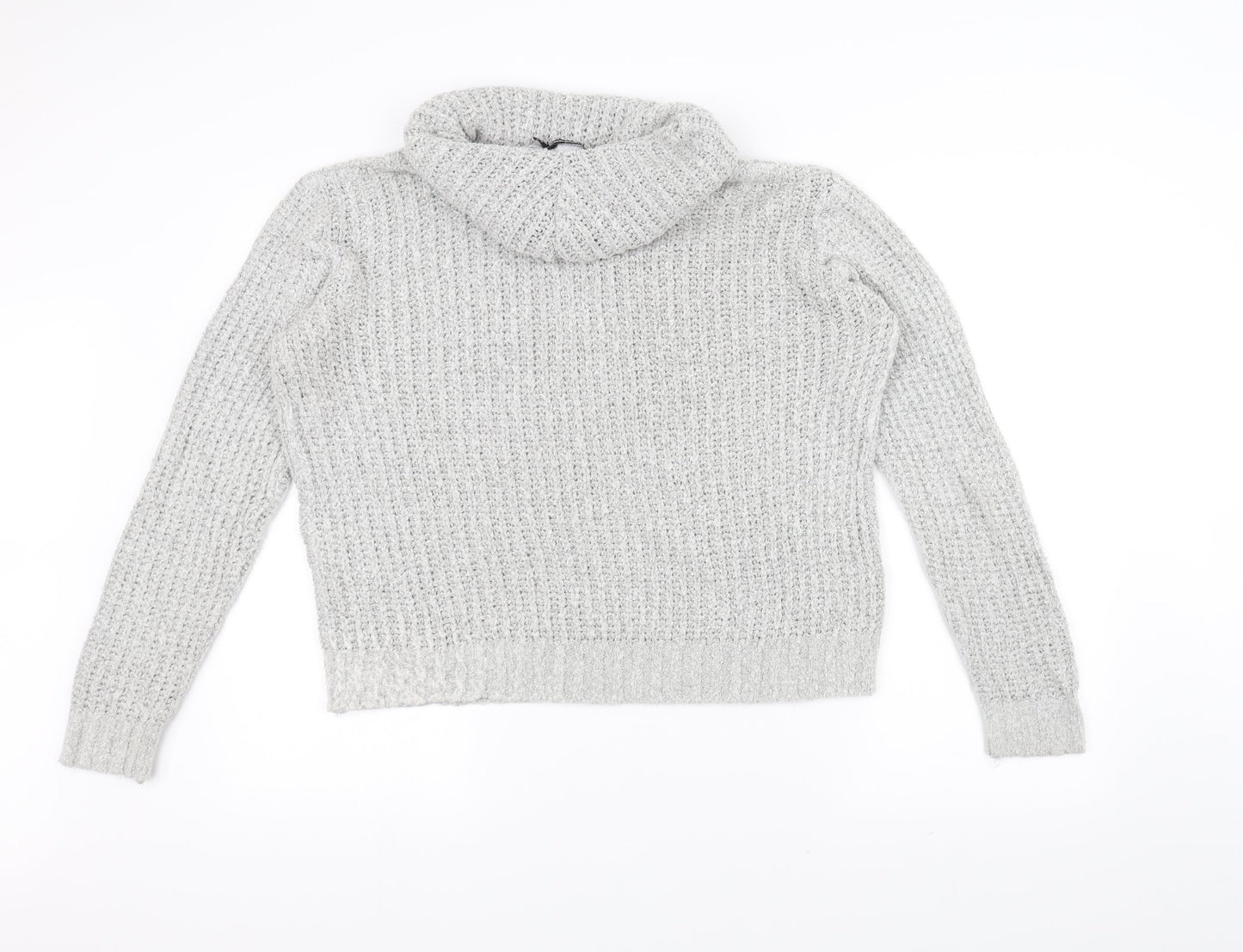 Boohoo Womens Grey  Knit Pullover Jumper Size M