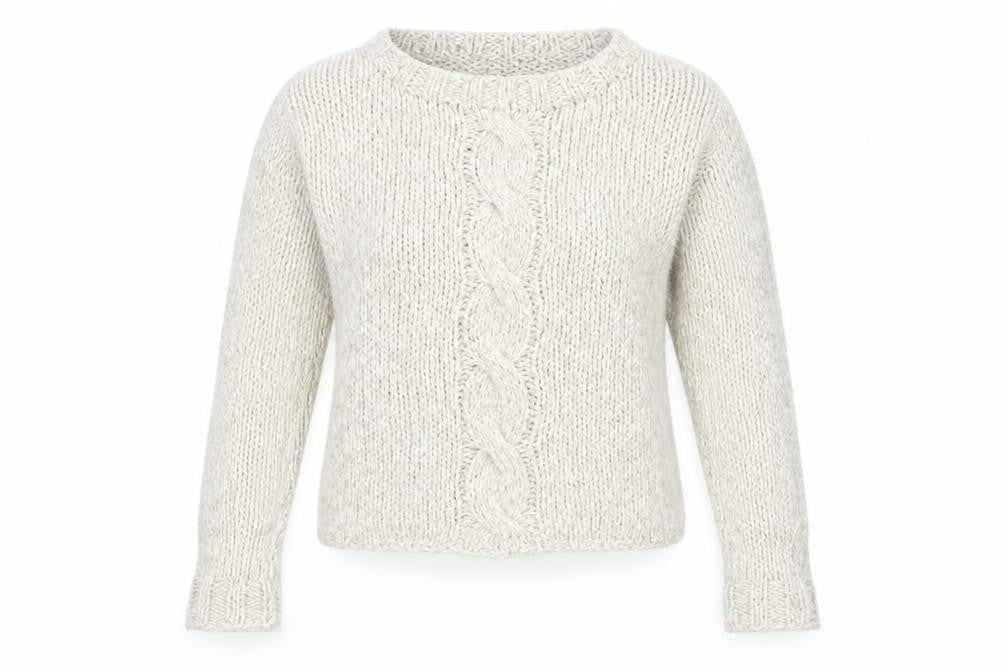 District Womens White  Knit Pullover Jumper Size 14