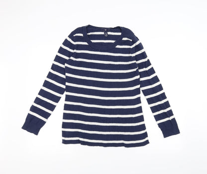 Gap Mens Blue Striped  Pullover Jumper Size M