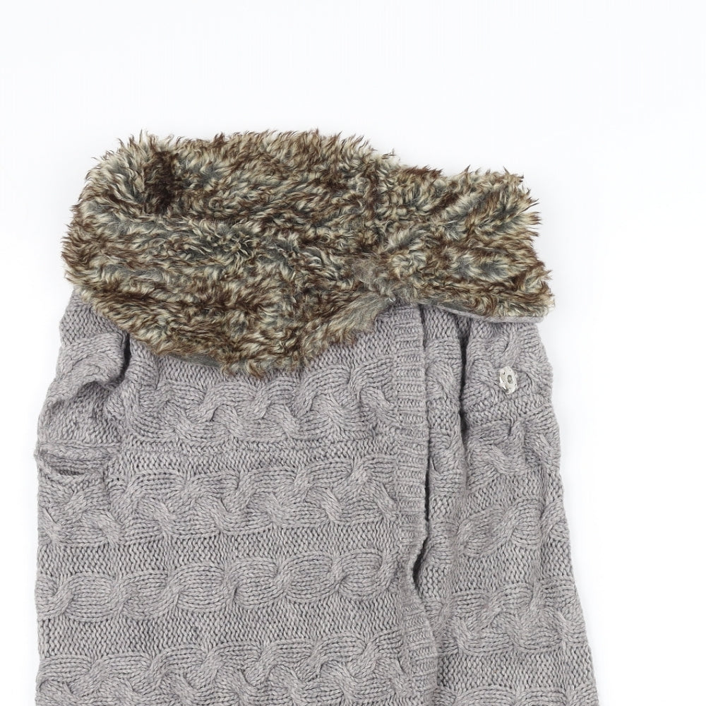 Zara Womens Grey  Knit Jacket  Size S